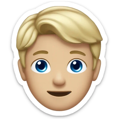 Boy with dirty blonde hair and blue eyes sticker