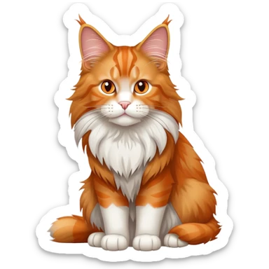 Maine Coon cat full body photo sticker