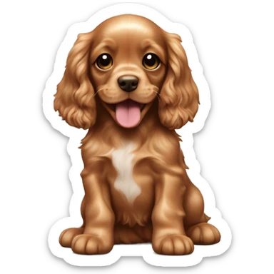 baby Cocker Spaniel playing happily sticker