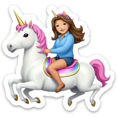 abby lee miller riding a unicorn space ship sticker