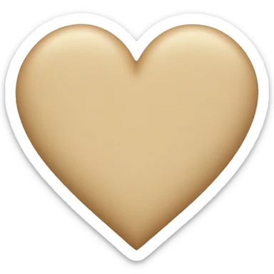 Beige heart  sticker