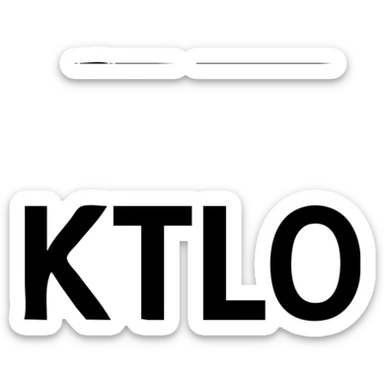 Change the solid background color to green, keep KTLO text and style the same, no border, minimal look. sticker