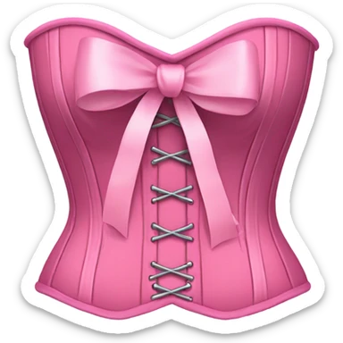 pink corset with bow sticker