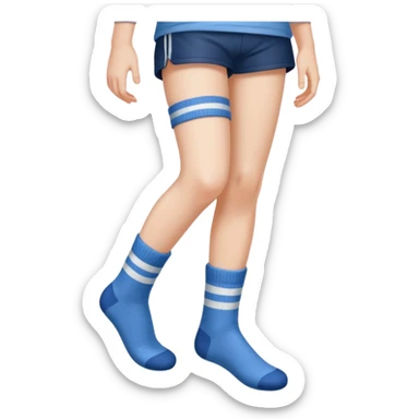 Younger kid sock over leg sticker