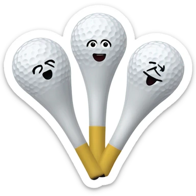 4 golf tee people that are best friends sticker