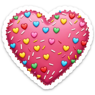 Hearts with sprinkles sticker