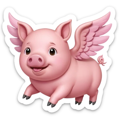 Flying pig  sticker