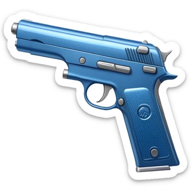 Modern pistol with a blue tint sticker