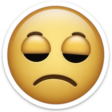 sleepy emoji rubbing its eyes with one hand sticker