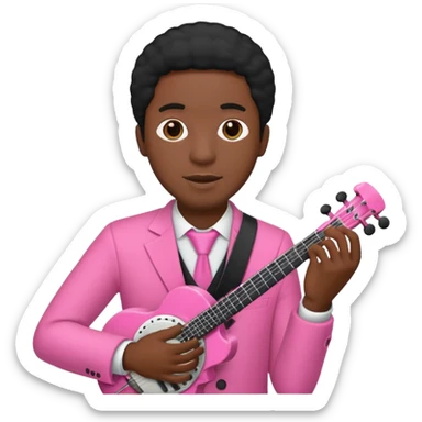 pink musician black man  sticker
