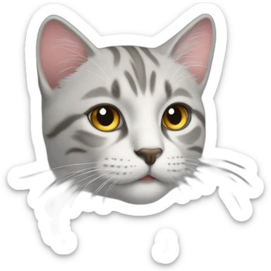 A cat with a 1K-47 sticker