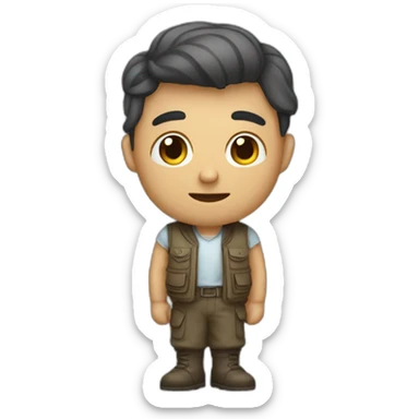 Un homme qui prie a genoux sticker