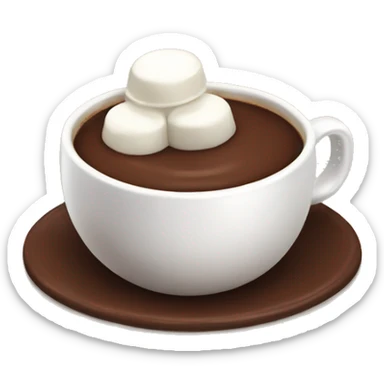 Cup of Chocolate with marsmellow sticker