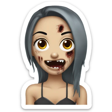 Zombie megan fox  sticker