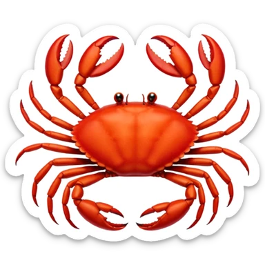 A crab with eight legs and two pincers sticker