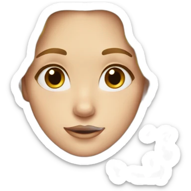 Cute woman with wavy blonde hair with brown ends and blue eyes with freckles sticker