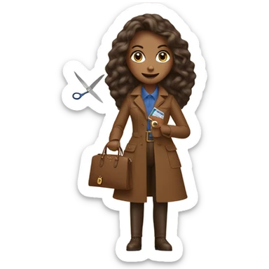 Brown Ralph lauren women women cutting  credit card sticker