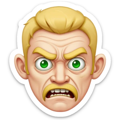 Mad Irish man half body sticker