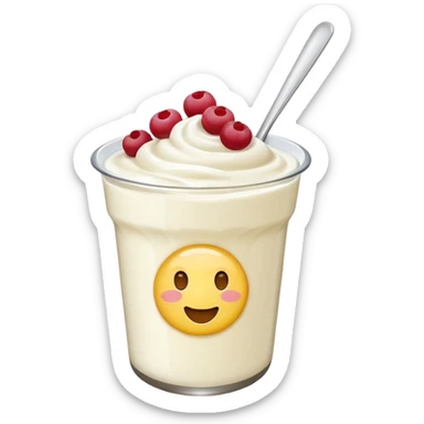 Cellphone dropped in yogurt sticker