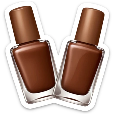 💅🏼 comme cet émoji, mais les ongles et le vernis en marron sticker