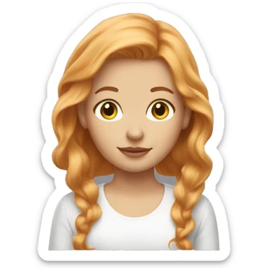 strawberry blonde hair girl sticker