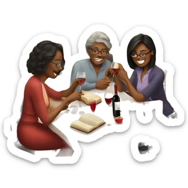 Book club and wine  sticker