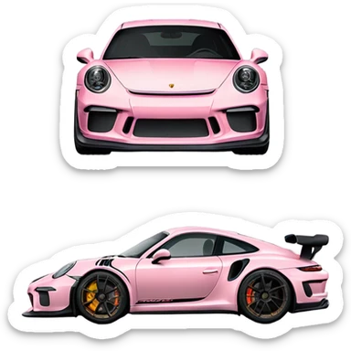 light pink porsche 911 gt3rs sticker