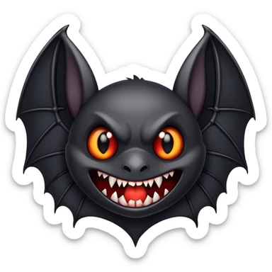 Black gothic vampiric realistic edgy scary spooky small Bat sticker
