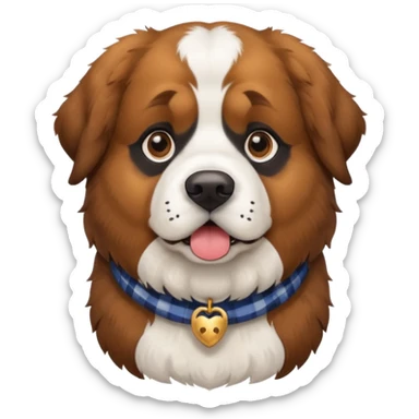 St. Bernard/Scottish Shepherd dog sticker