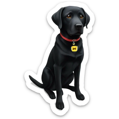 superhero black lab sticker