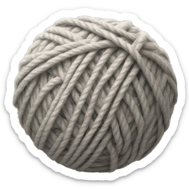 Plain Ball of yarn with a loose end sticker
