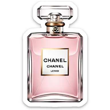 Light pink Chanel perfume sticker