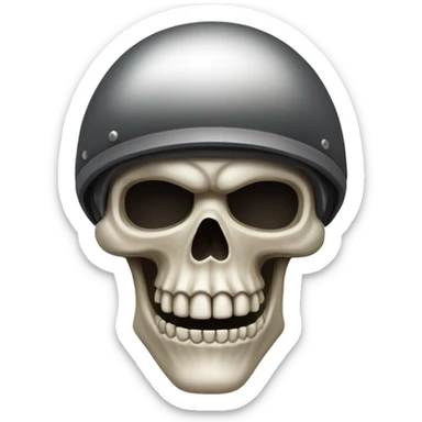 Motorbike skull sticker