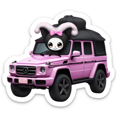 kuromi on a g wagon sticker