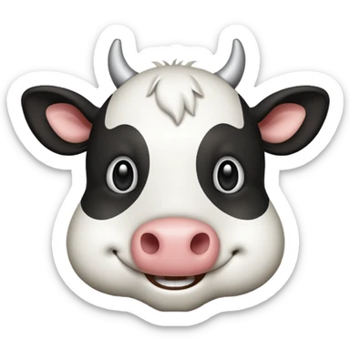 emoji cow sticker
