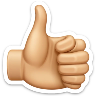 thumbs up emoij extra long thumb sticker