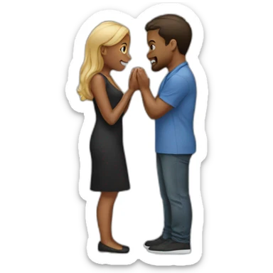 couple proposal sticker