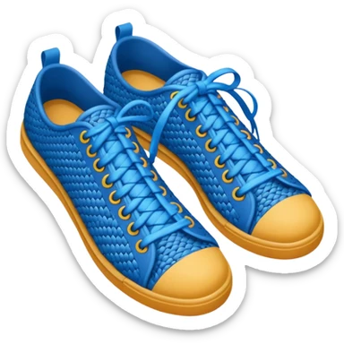 make an emoji of blue shoe laces only sticker