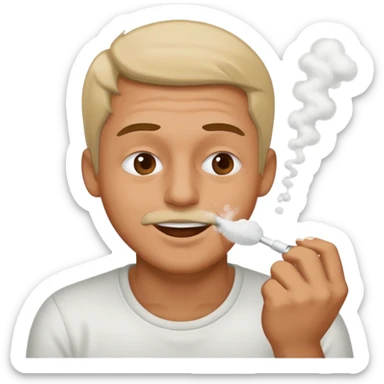 Guy snorting cocaine emoji sticker