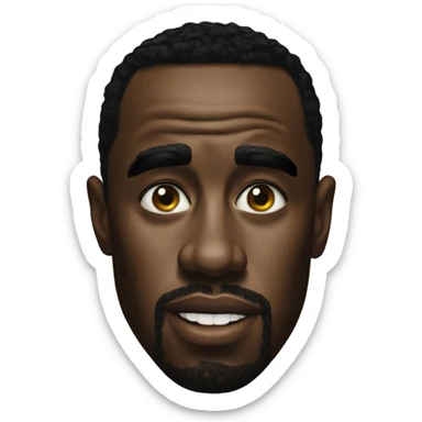 P diddy with oil on his face sticker