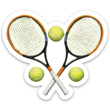 el polideportivo, agrega unas raquetas de tenis sticker