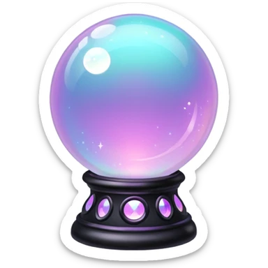 pastel goth crystal ball sticker