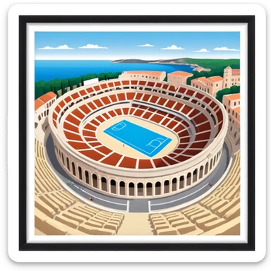 Cinematic Realistic Pula Arena, Croatia emoji sticker