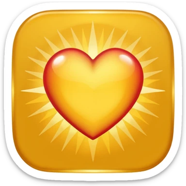 heart with a sunburst effect sticker