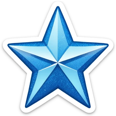 icon instagram em forma de estrela glitter blue sticker