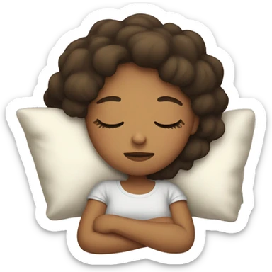 Peaceful girl sleeps sticker