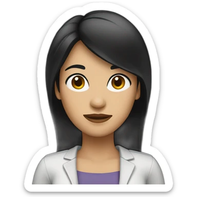 a constructor woman with rized black hair sticker