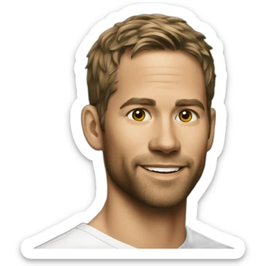 Paul Walker gives a tribute sticker