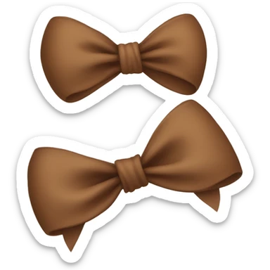 Brown bow sticker