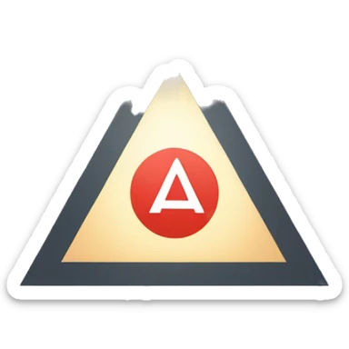 AA triangle in circle  sticker